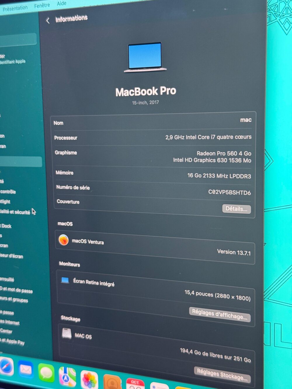 Mac Pro 15inch Touch Bar 2017 – Image 8
