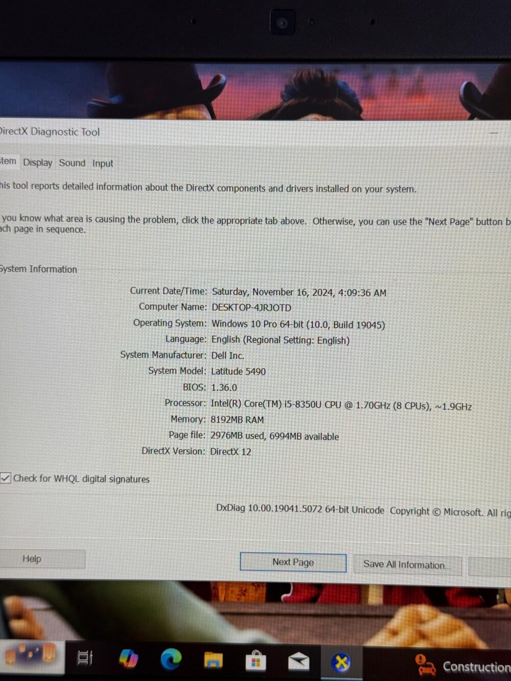 DELL LATITUDE 5490 i5 8GEN – Image 2