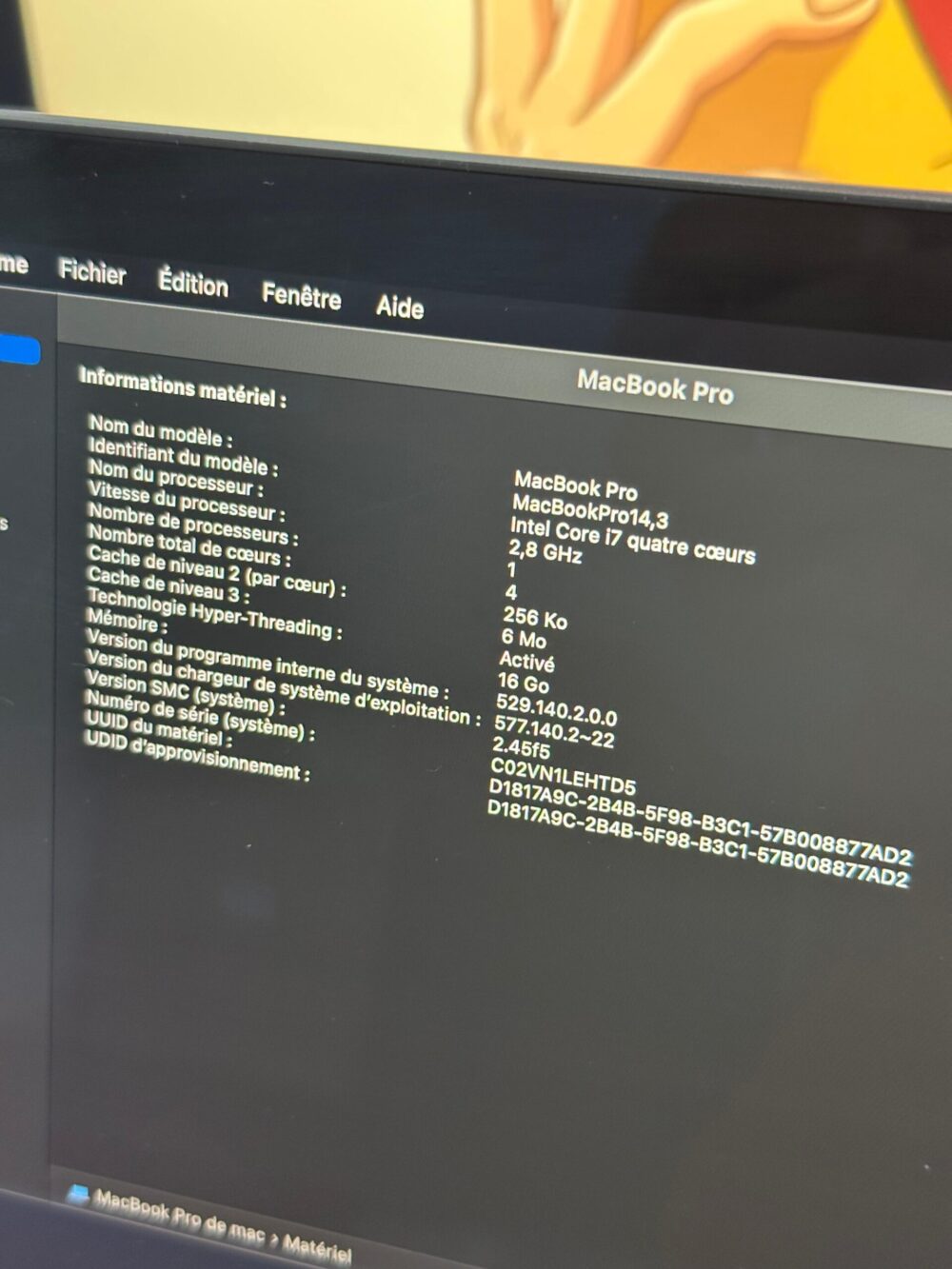 Macbook pro i7 4coeurs – Image 7