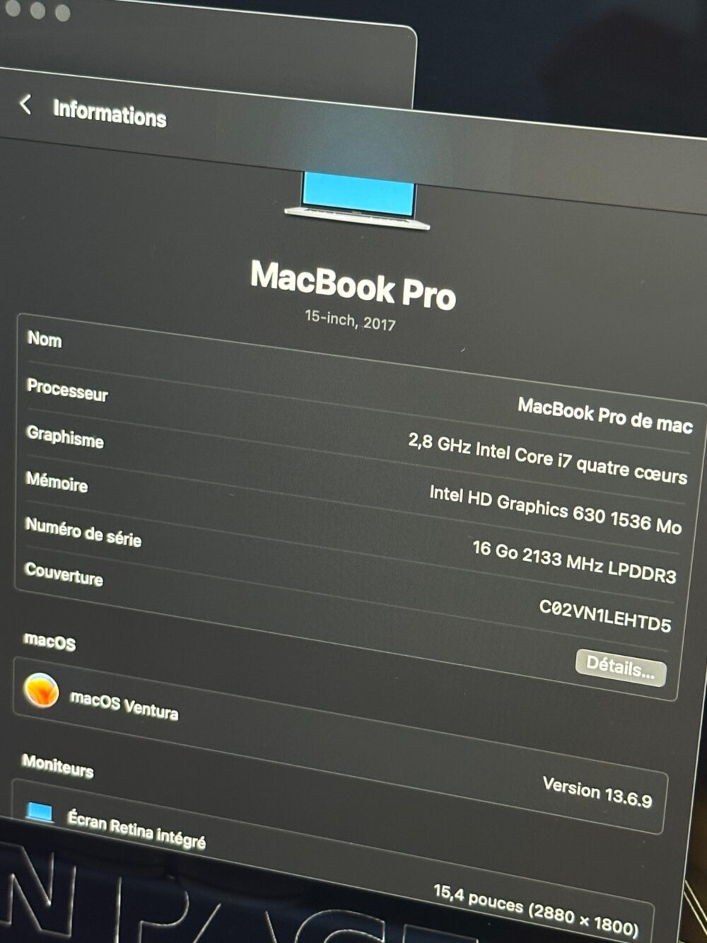 Macbook pro i7 4coeurs – Image 6