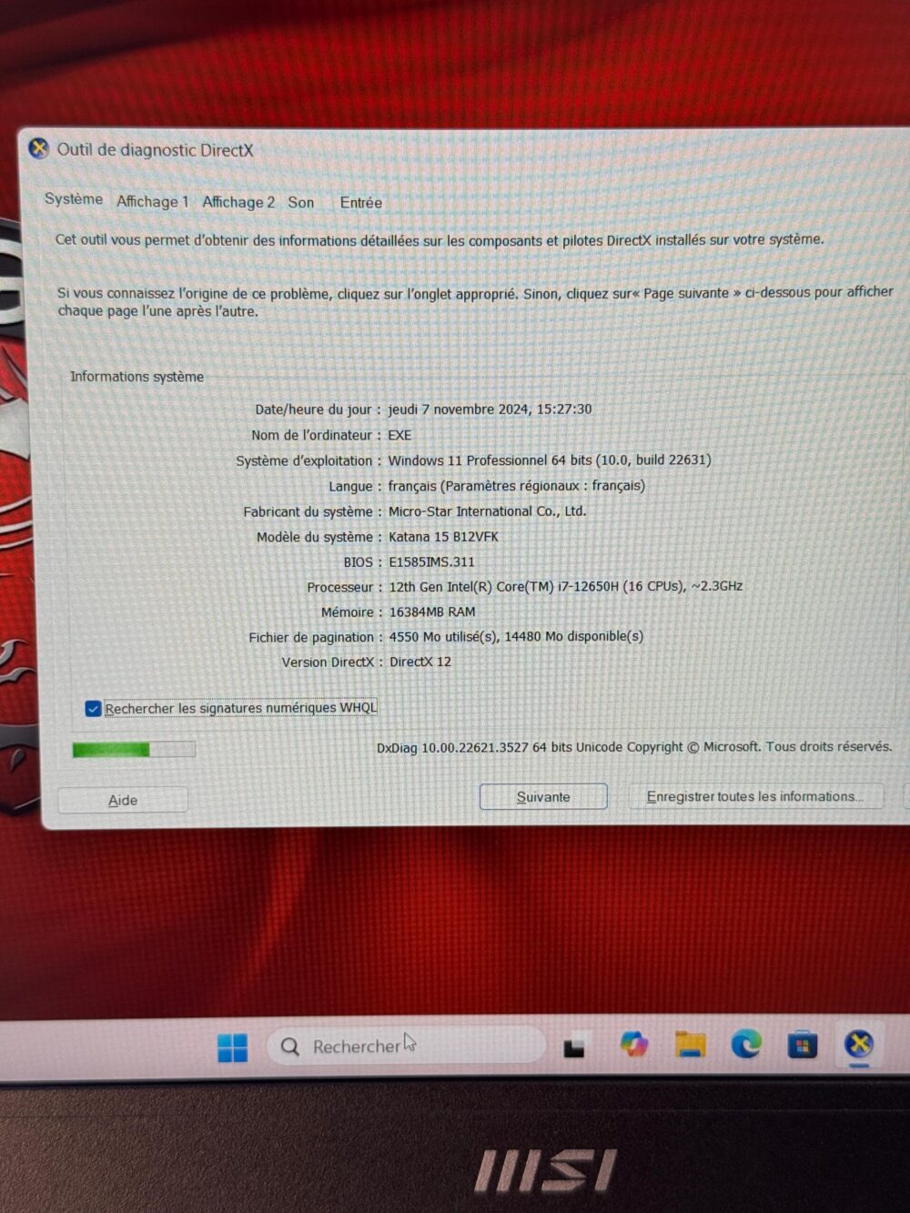 MSI KATANA 15 i7-12650H RTX 4060 – Image 8