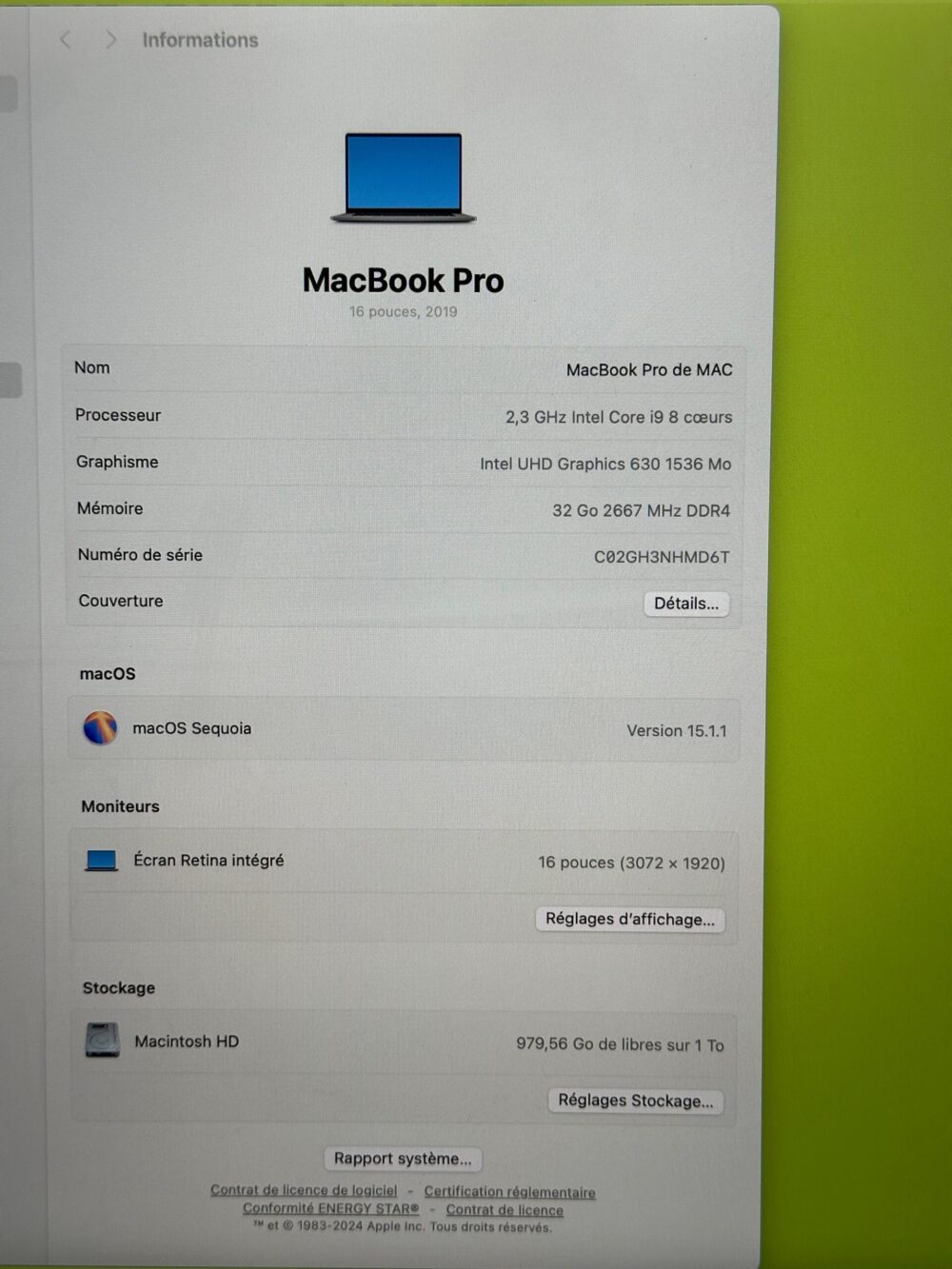 Macbook Pro i9 16inch 32GBRAM – Image 10