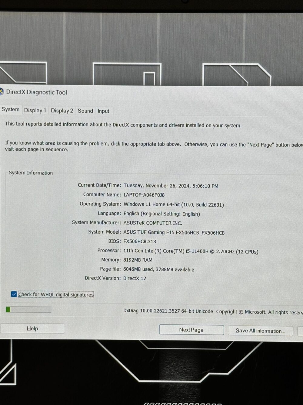 ASUS TUF Gaming F15 i5 11GEN – Image 7