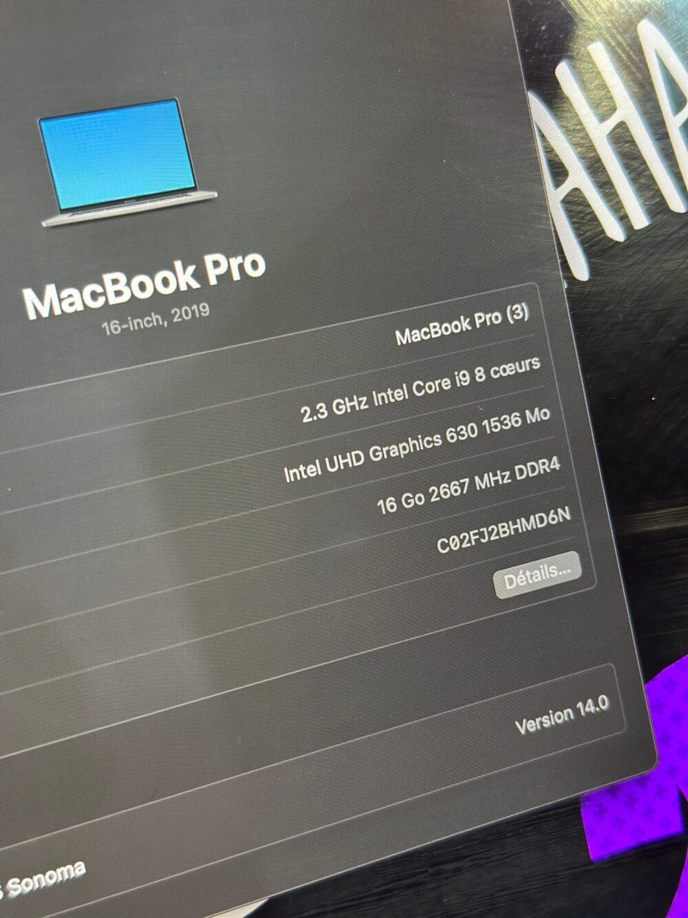 Macbook Pro 16inch 2019 i9 – Image 10